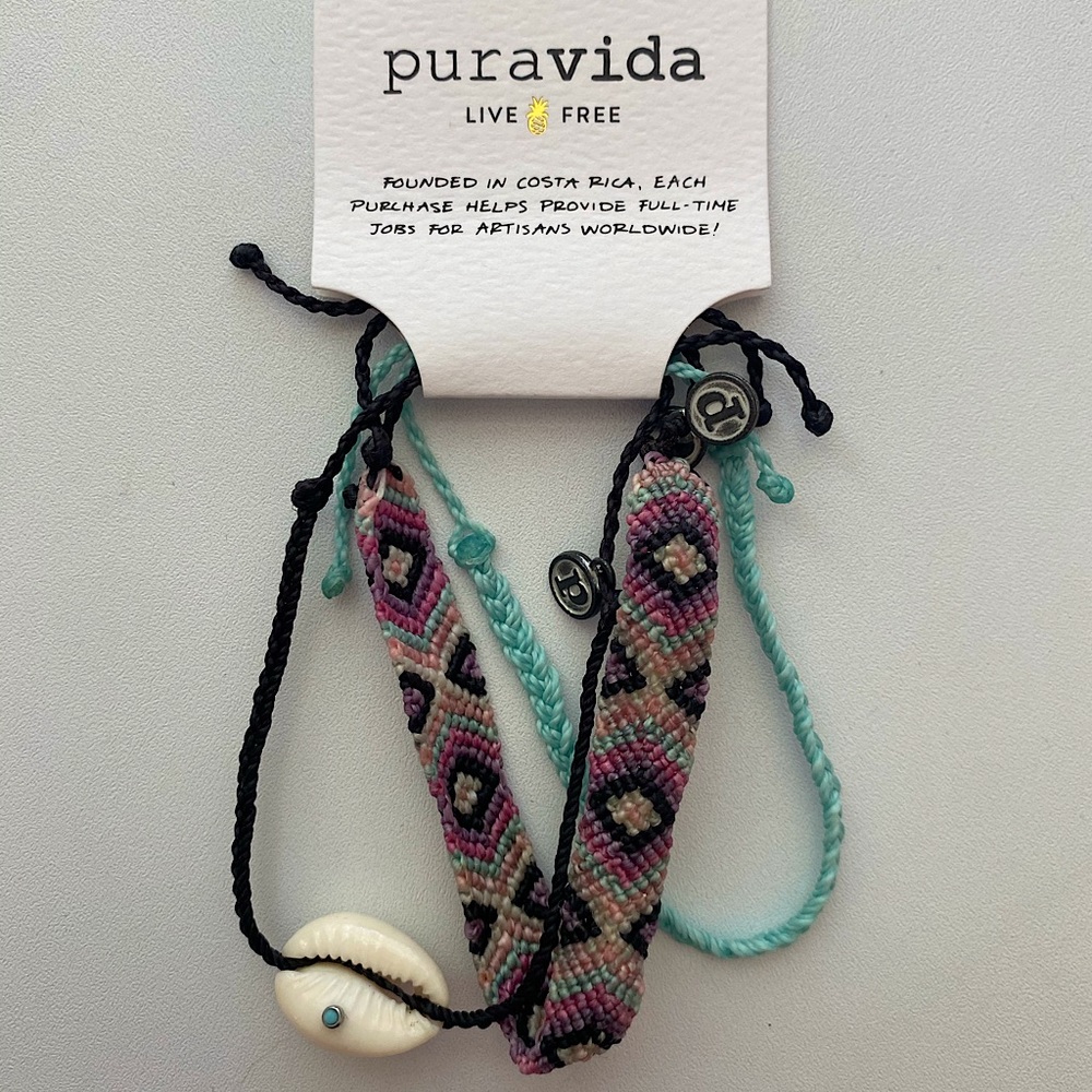 Pura Vida Pattern Shell Bracelet Pack